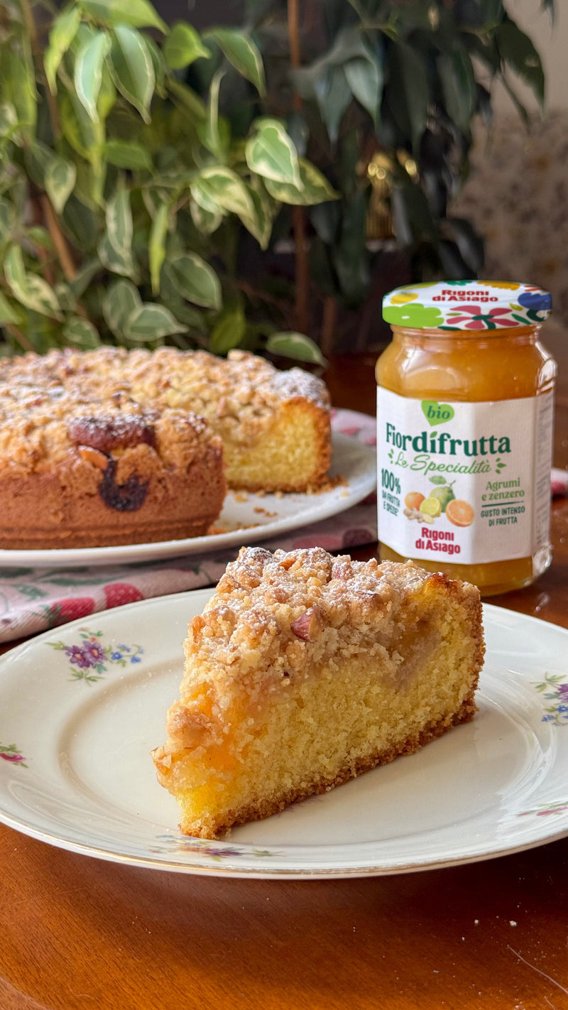 Crumble cake agrumi e mandorle Rigoni di asiago