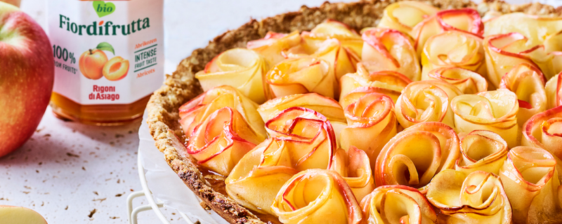 Appeltaart met abrikoos Rigoni di asiago