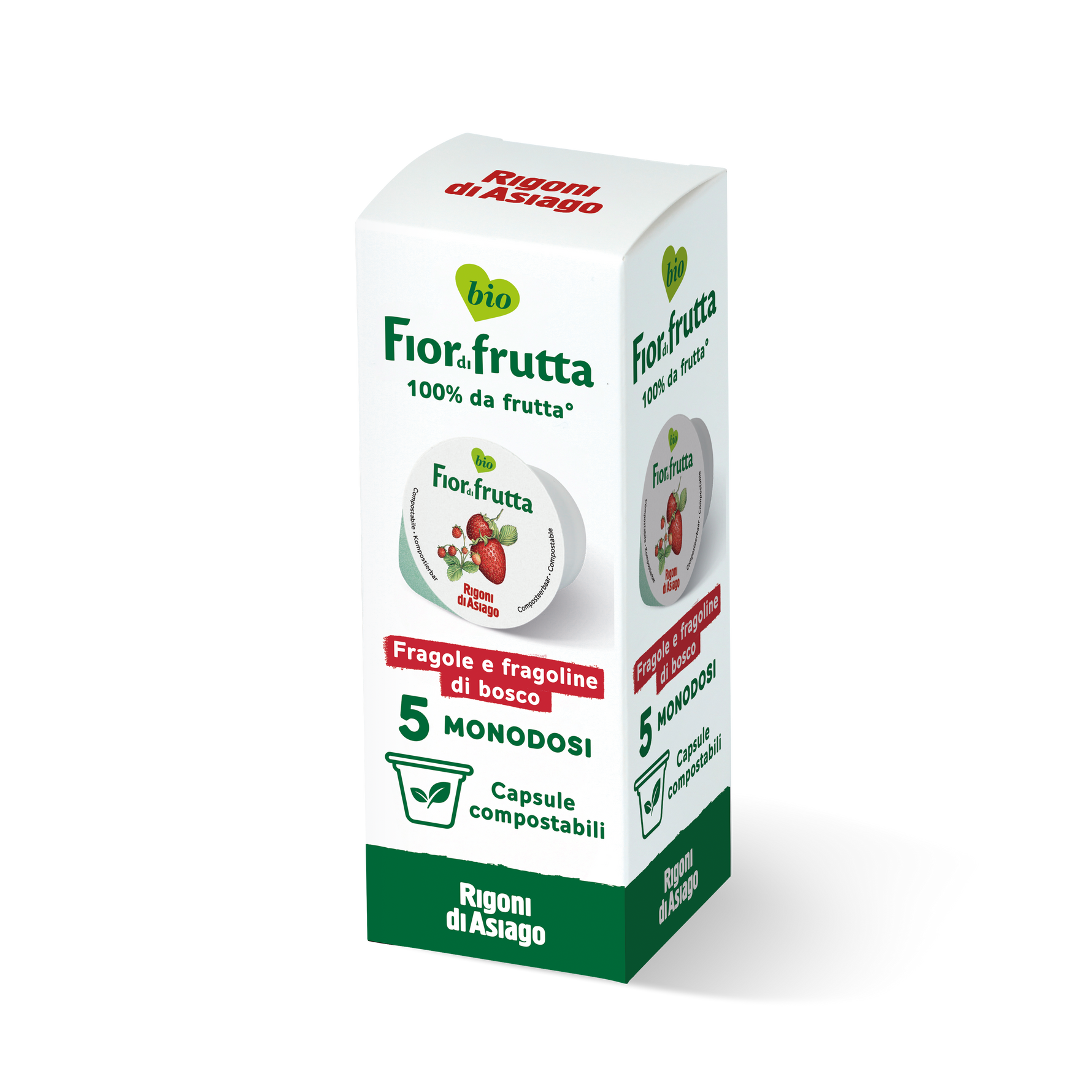 Fiordifrutta Fragole e Fragoline di bosco 5x20g - Rigoni di asiago