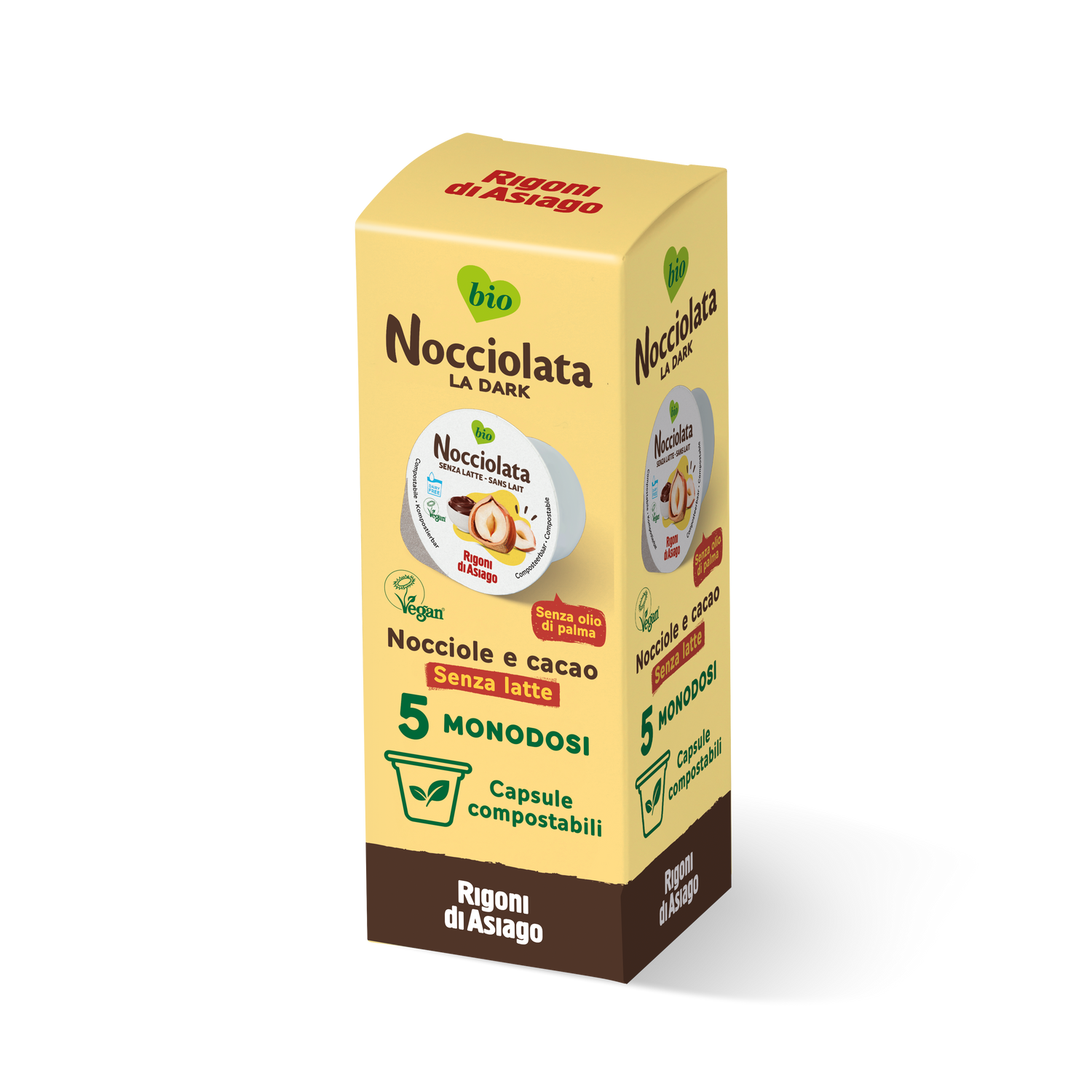 Nocciolata La Dark 5x20g - Rigoni di asiago
