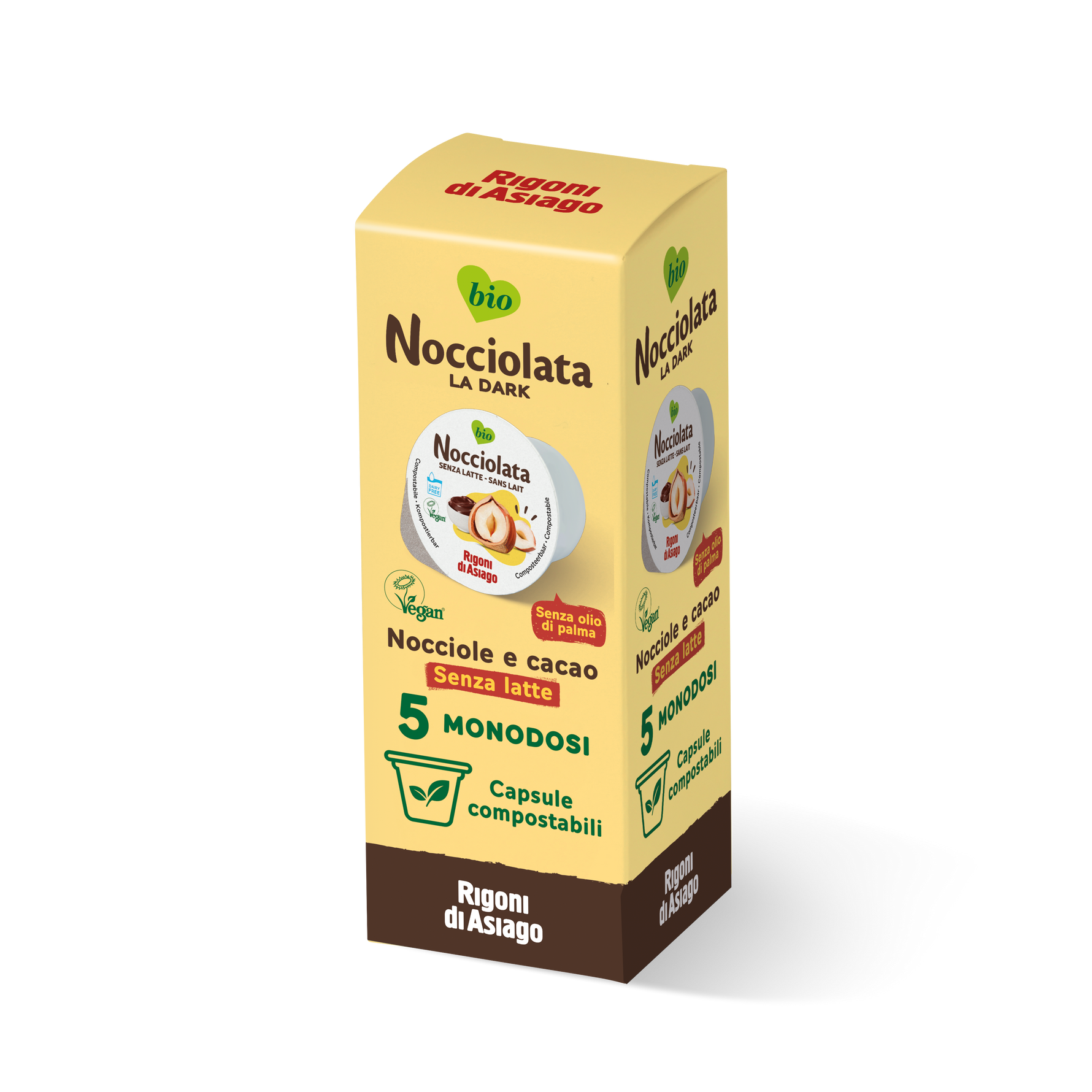 Nocciolata La Dark 5x20g - Rigoni di asiago