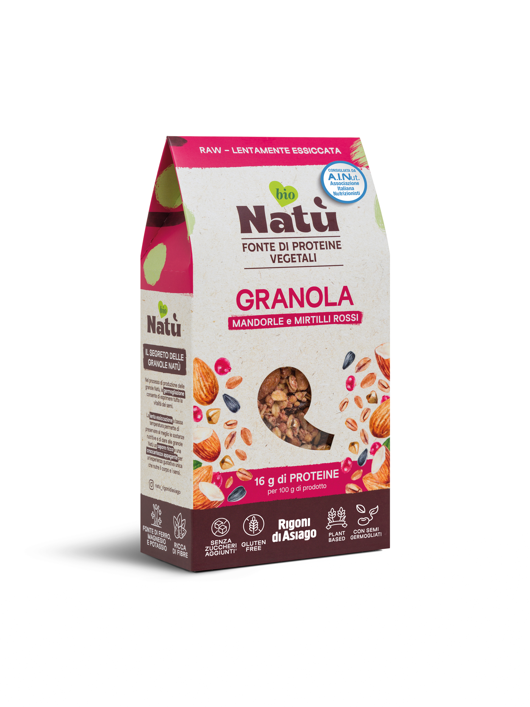 Granola Natù Mandorle e Mirtilli Rossi 250g - Rigoni di asiago