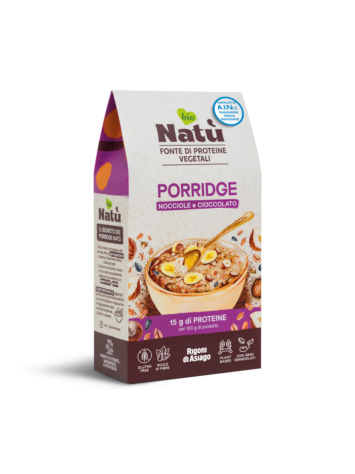 Porridge Natù Nocciole e Cioccolato 250g - Rigoni di asiago