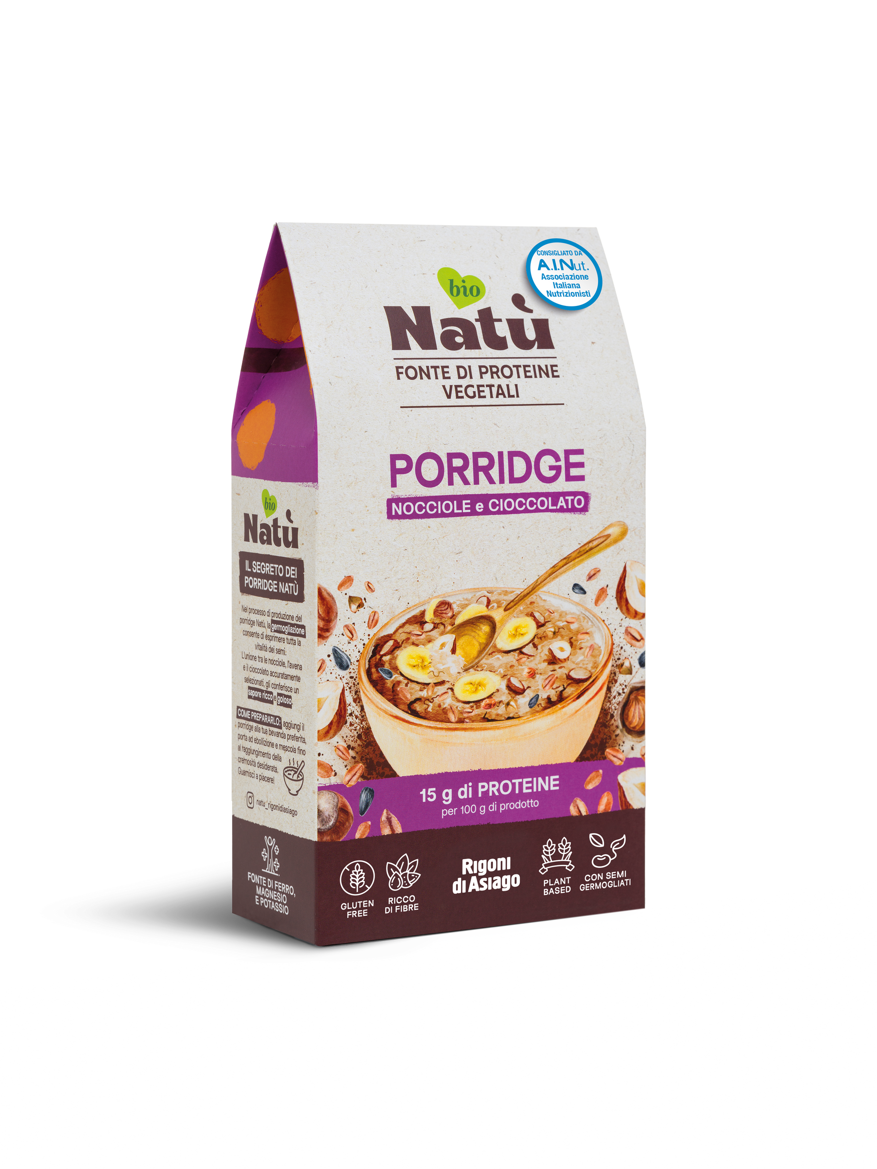 Porridge Natù Nocciole e Cioccolato 250g - Rigoni di asiago