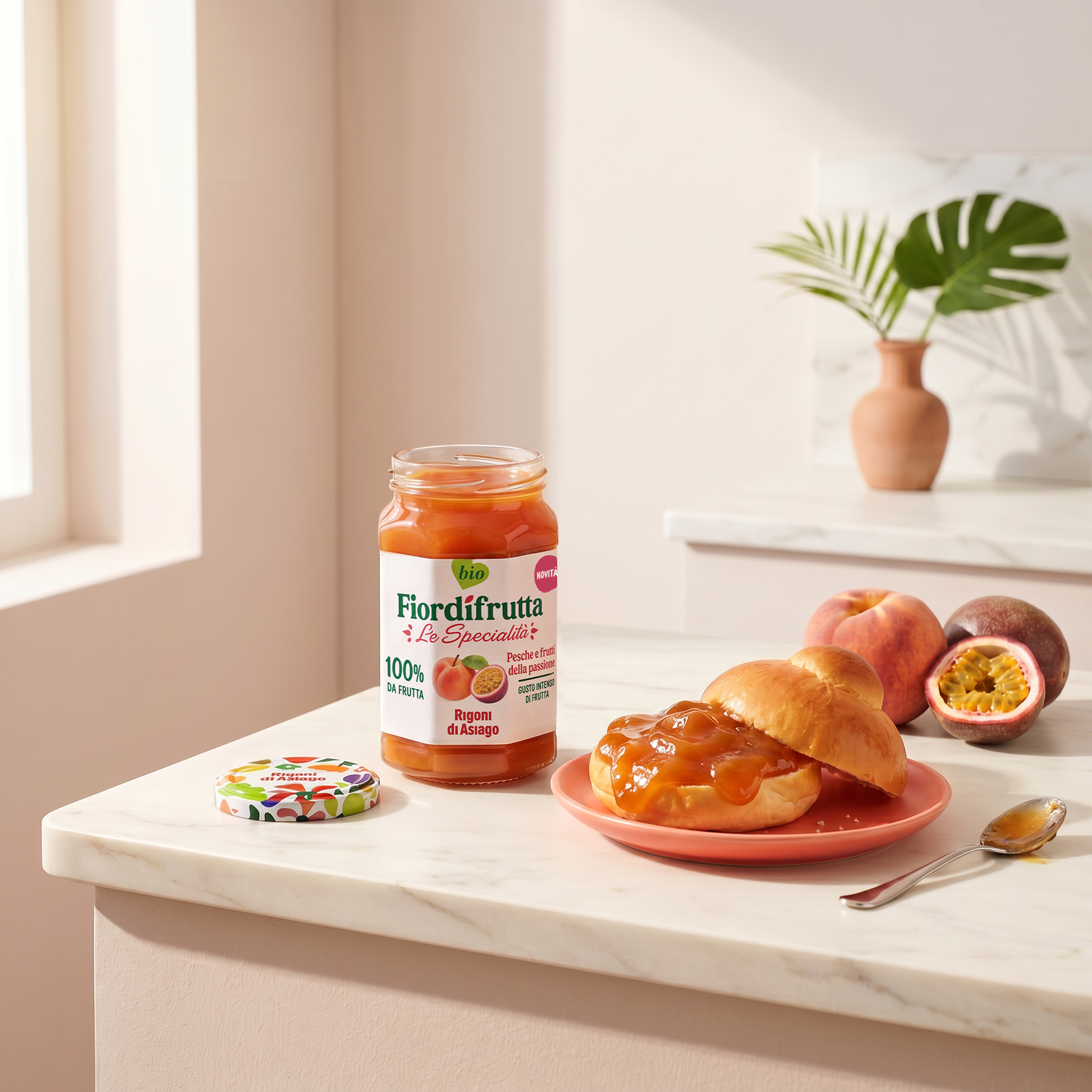 Fiordifrutta Pesca e Frutto della Passione 250g - Rigoni di asiago