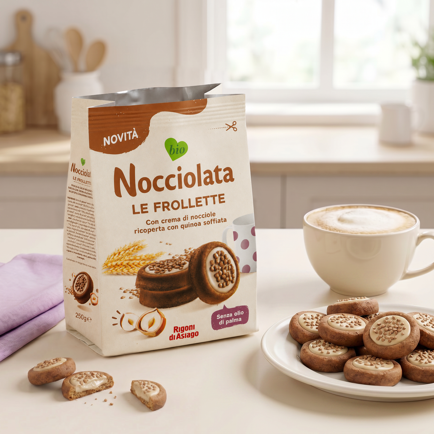 Le Frollette Nocciolata La Bianca 250g - Rigoni di asiago