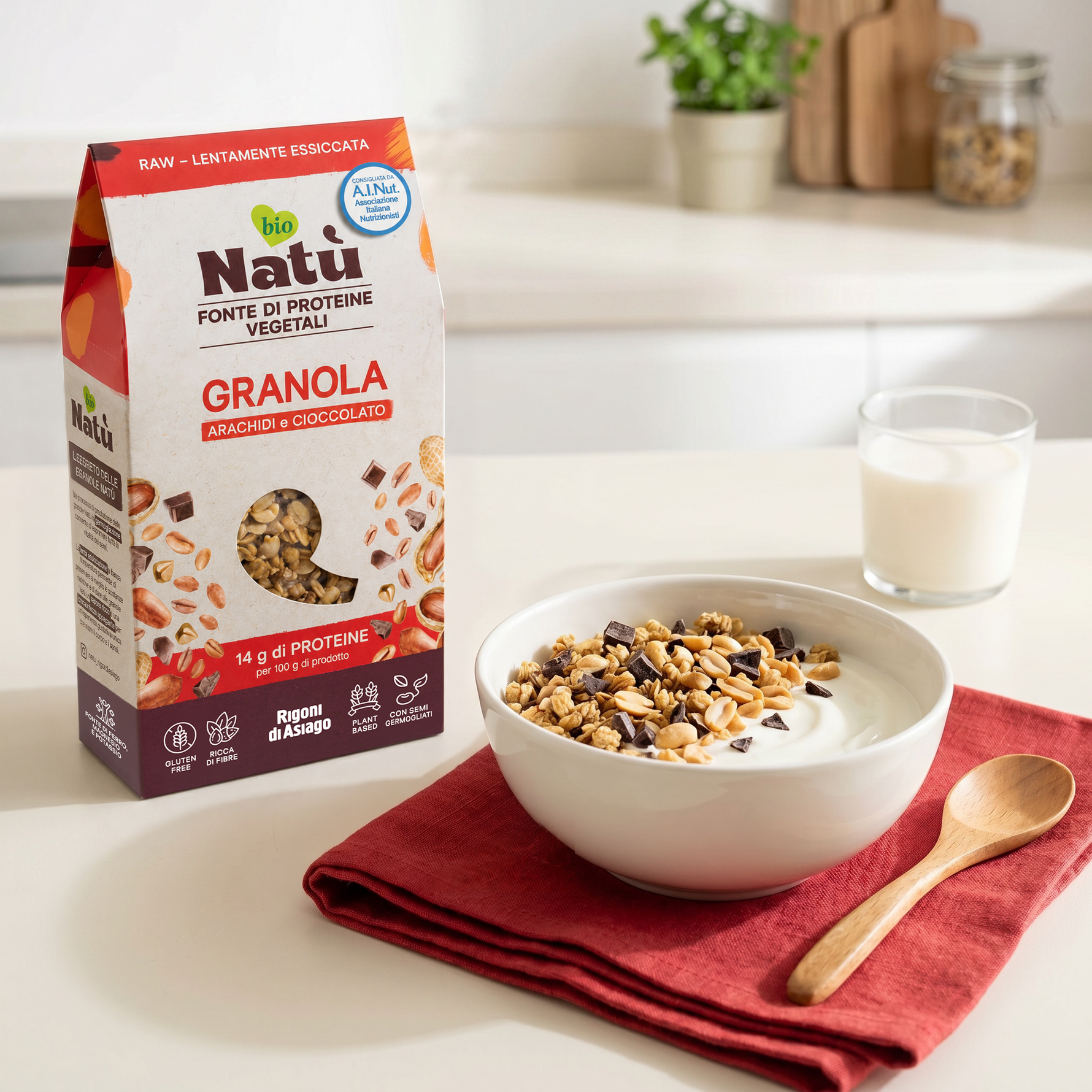 Granola Natù Arachidi e Cioccolato 250g - Rigoni di asiago