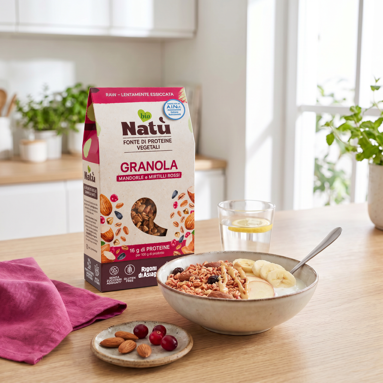 Granola Natù Mandorle e Mirtilli Rossi 250g - Rigoni di asiago