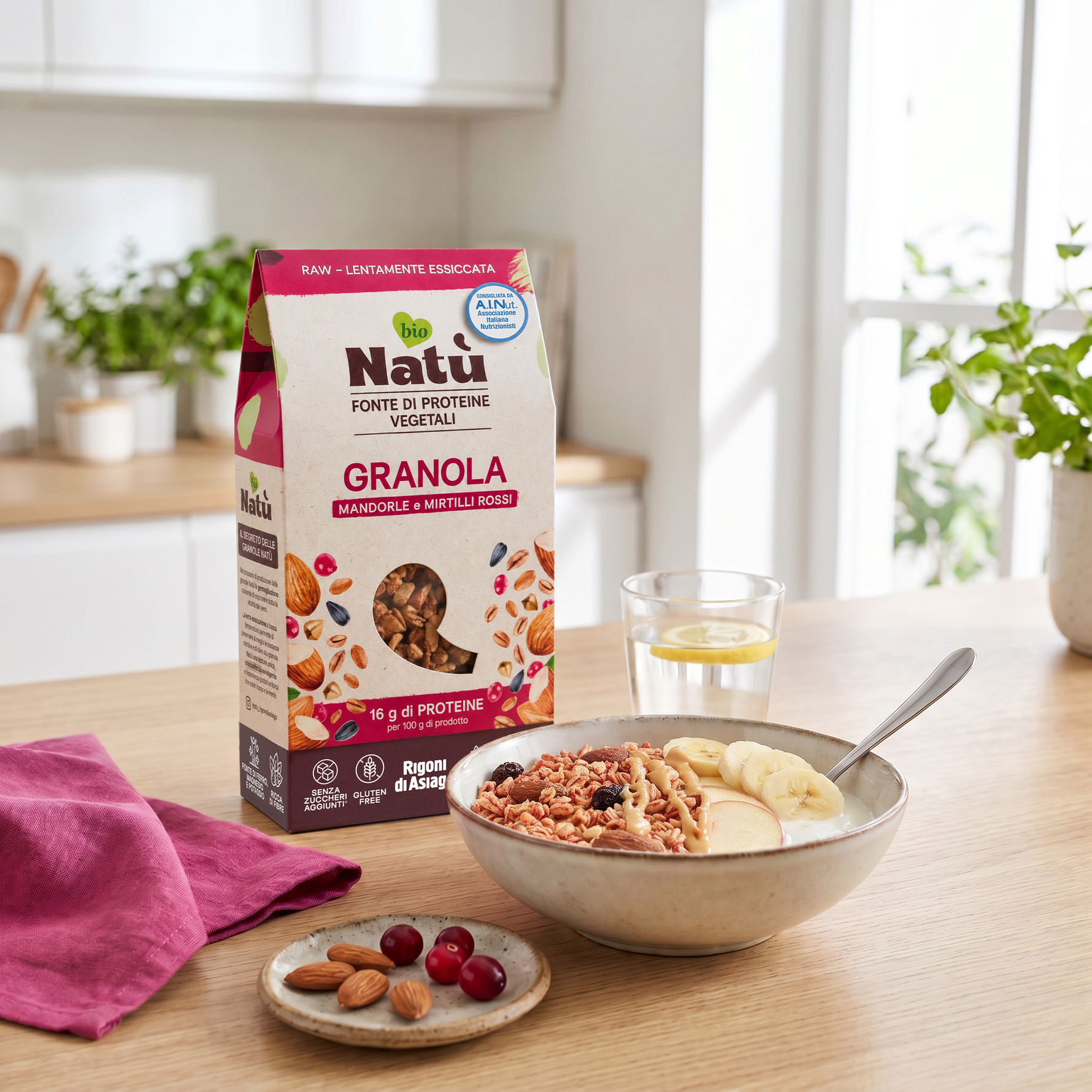 Granola Natù Mandorle e Mirtilli Rossi 250g - Rigoni di asiago