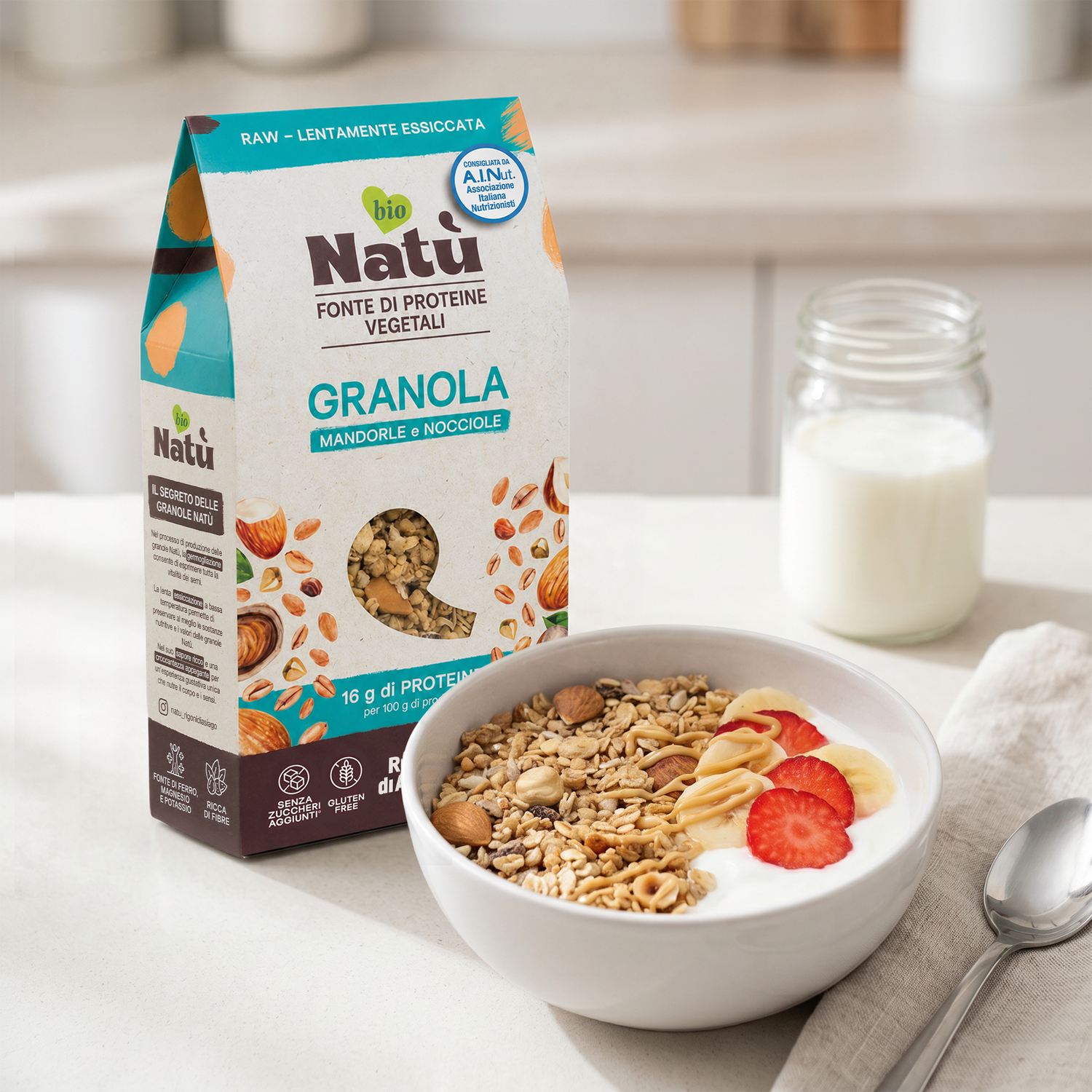 Granola Natù Mandorle e Nocciole 250g - Rigoni di asiago