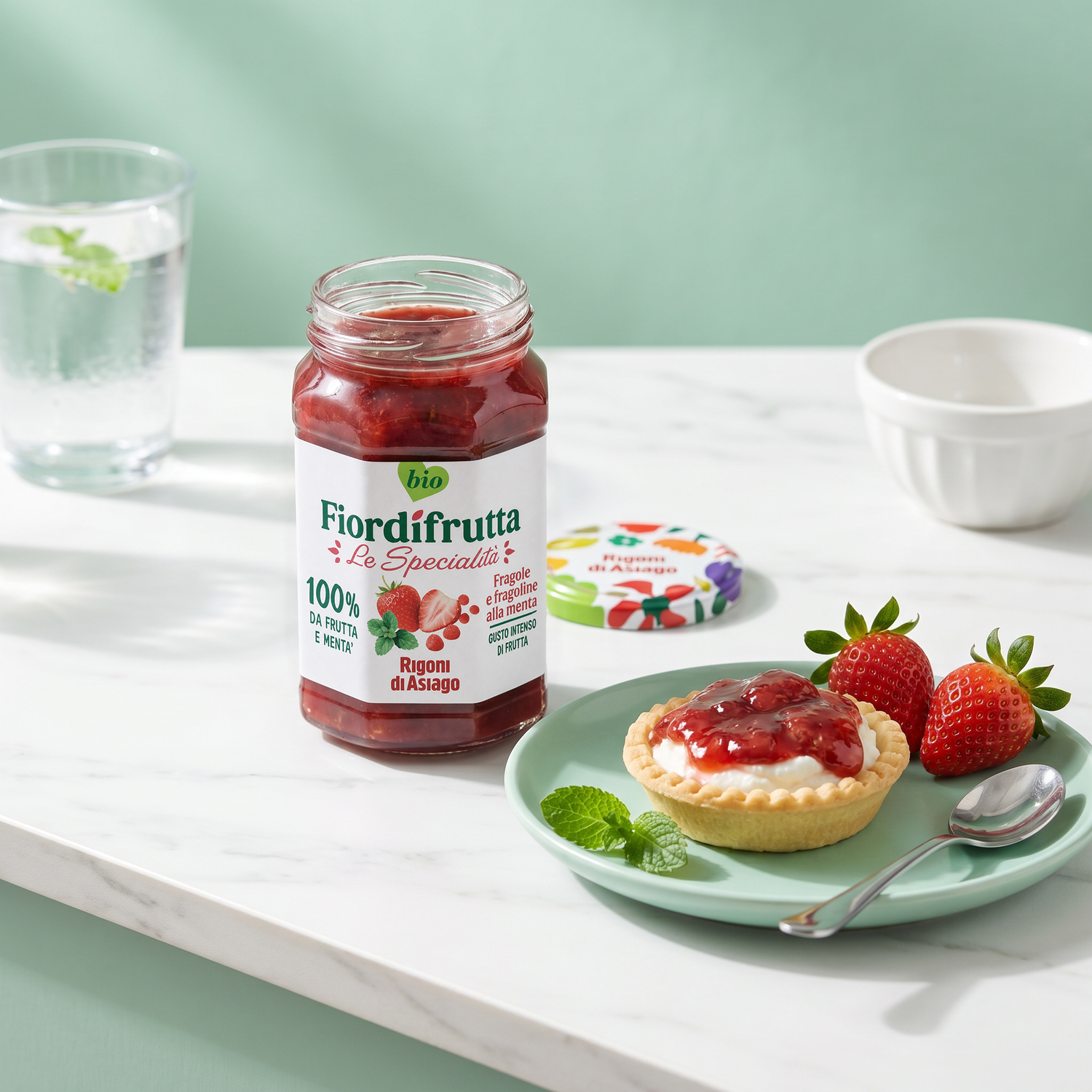 Fiordifrutta Fragole e Fragoline di bosco alla menta 250g - Rigoni di asiago