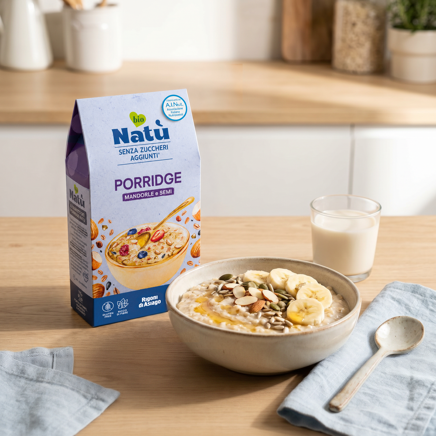 Porridge Natù Mandorle e Semi 250g - Rigoni di asiago